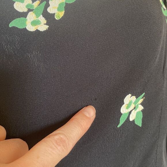 Flynn Skye Black Floral Long Sleeve Mini Dress Size Small - Picture 14 of 14